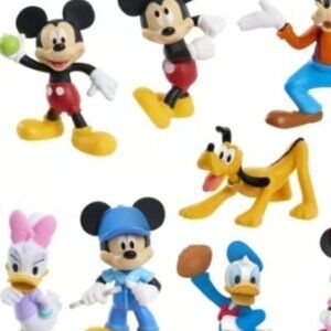 x5 Disney Junior Mickey Figurines Donald, Daisy & Minnies Gifts + Path Game